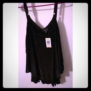 Black Flowery Torrid tank top